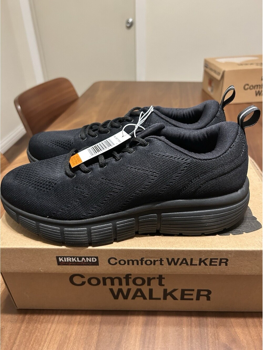 KIRKLAND SIGNATURE Men's Comfort Walker Sneakers Shoes Size 10.5 New Black